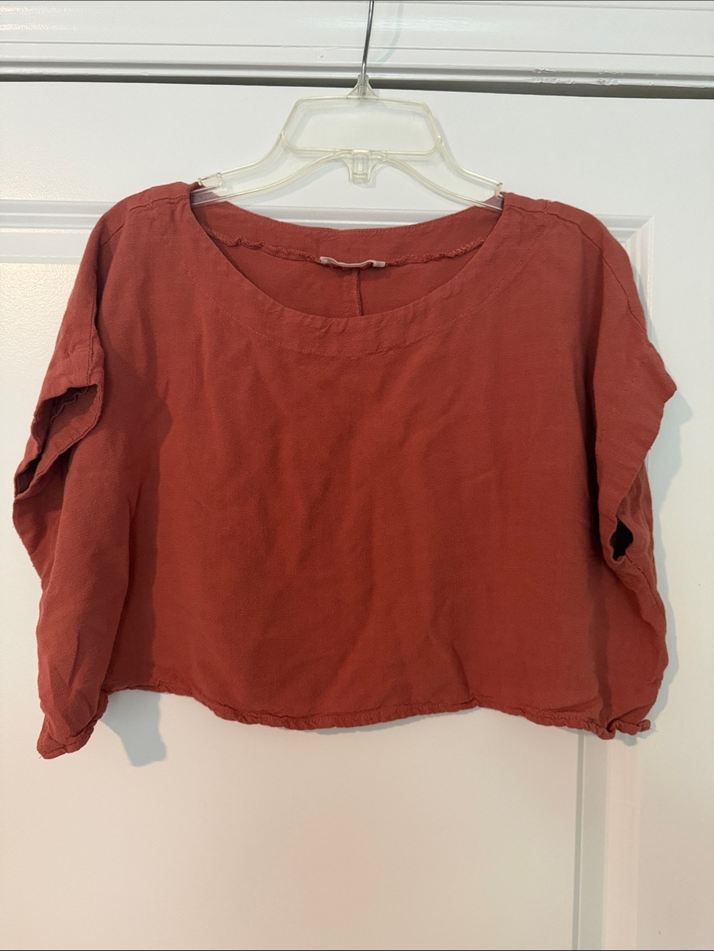 Altar'd State Rustic Rust Cropped Scoop Neck Top